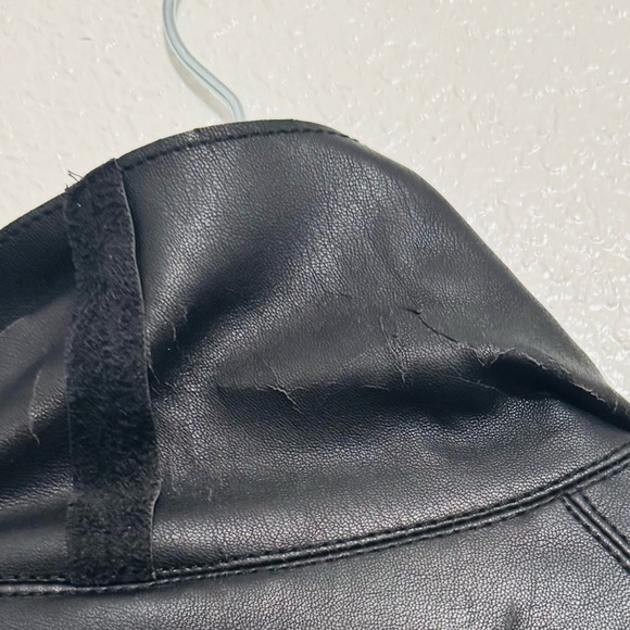 bagatelle black draped faux leather jacket - size M - Picture 7 of 7